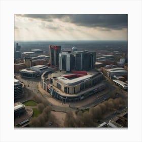 Aerial View Of Birmingham City Centre Canvas Print