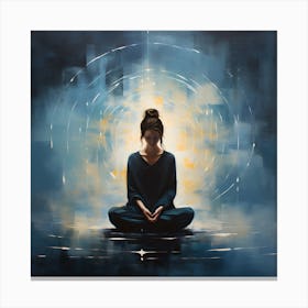 Women Meditating Abstracts By Csaba Fikker 1 Canvas Print