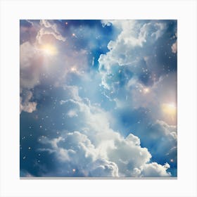 Sky And Clouds Background Canvas Print