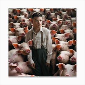 Pigs photo 4 Canvas Print