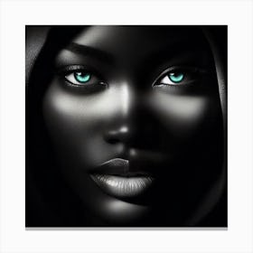 Black Woman With Green Eyes 31 Canvas Print