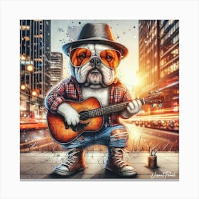 Urban Guitar British Bulldog Canvas Print