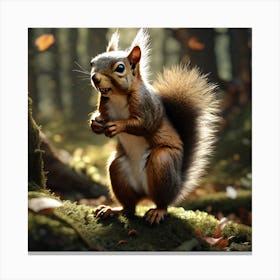 Squirrel In The Woods 47 Canvas Print