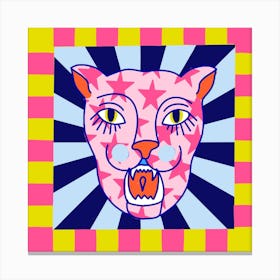 Psychodelic Panther L Canvas Print