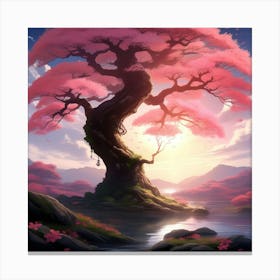 Japanese sakura tree 1 Canvas Print