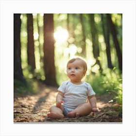 Baby In The Woods 1 Canvas Print