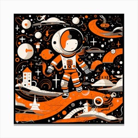 Astronaut In Space 3 Canvas Print