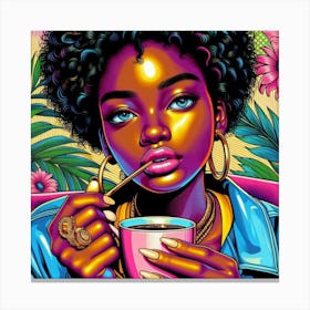 Coffee Girl 2 Canvas Print