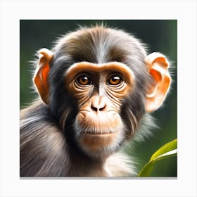Chimpanzee Portrait 27 Canvas Print