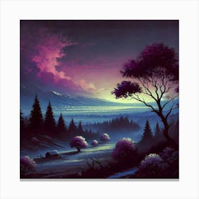 Purple Landscape Canvas Print