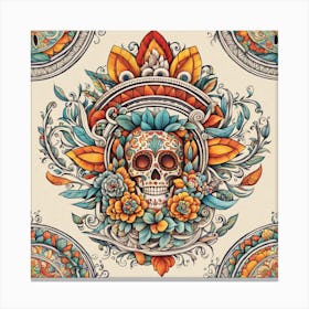 Sugar Skull 17 Canvas Print