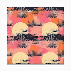 Grunge Palms (3) Canvas Print