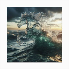 Horse In The Sea Canvas Print