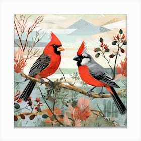 Bird In Nature Cardinal 1 Canvas Print
