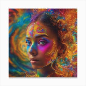 Psychedelic Portrait Canvas Print