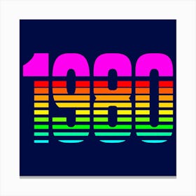 Neon 1980 Canvas Print