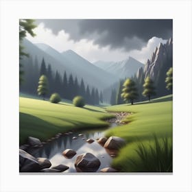 Landscape Painting 113 Canvas Print