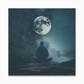 Meditation In The Night Sky Canvas Print