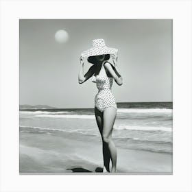 Woman On The Beach Canvas Print