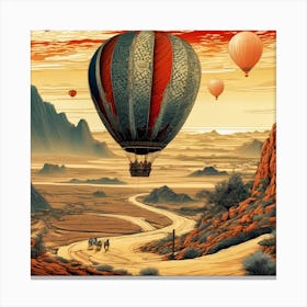 Hot Air Balloons In The Desert 1 Canvas Print