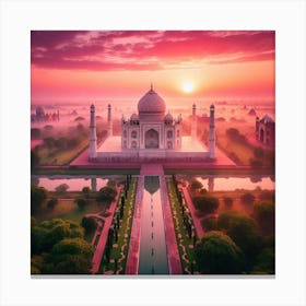 Sunrise Over Taj Mahal Canvas Print