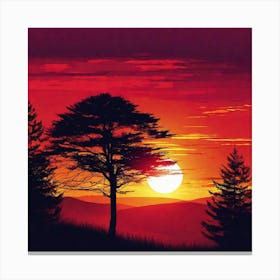 Sunset Painting 19 Canvas Print