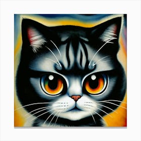 Angry kitty Cat Canvas Print