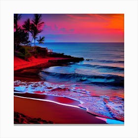 Sunset On The Beach 638 Canvas Print