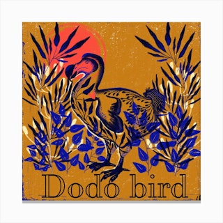 The Dodo Bird Square Canvas Print