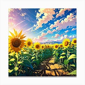 Sunflower Field 1 Canvas Print