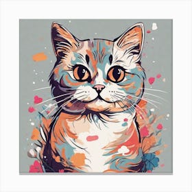 Cat Painting Canvas Print