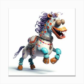 Cartoon Horse Canvas Print