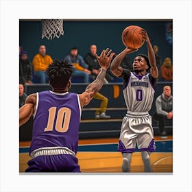 Basketball Player In Action 1 Canvas Print