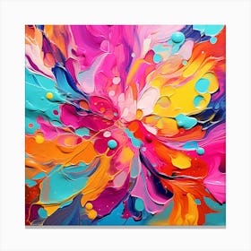 Abstract Flower Painting 4 Canvas Print