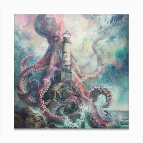 Octopus Lighthouse Canvas Print