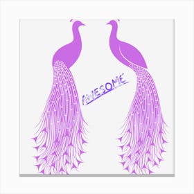 Awesome Peacocks Canvas Print