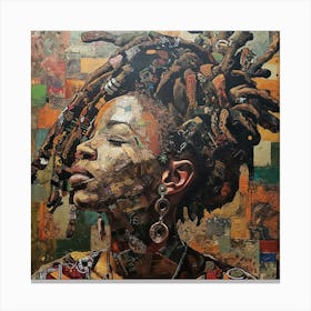 African Woman With Dreadlocks #06 Canvas Print