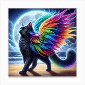 Rainbow Cat 3 Canvas Print