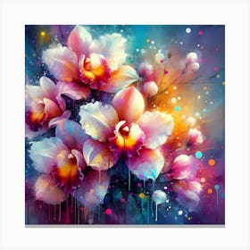 Orchids Painting 1 Canvas Print