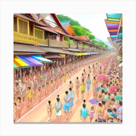 Thailand Street Scene Canvas Print