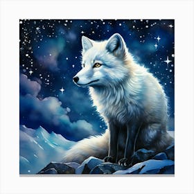 White Fox Canvas Print