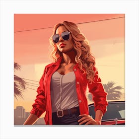 grand theft auto Beyonce Canvas Print