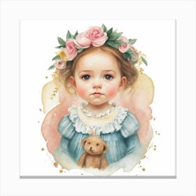 Portrait of Little Adelaide Canvas Print