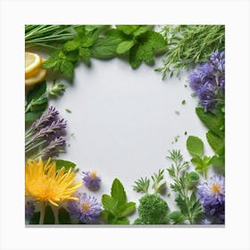 Bouquet Of Herbs Canvas Print