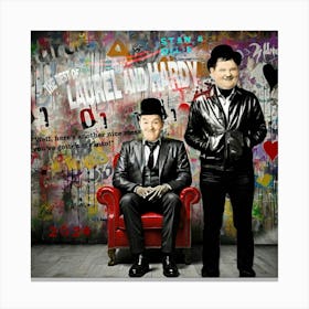 Laurel & Hardy Canvas Print