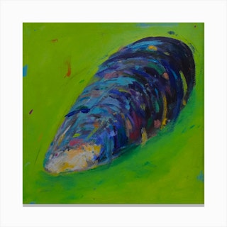 Mussel Shell Square Canvas Print