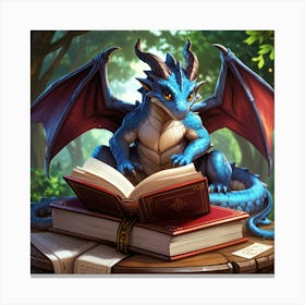 Blue Dragon Reading Book 1 Canvas Print