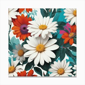 Daisy Pattern Canvas Print