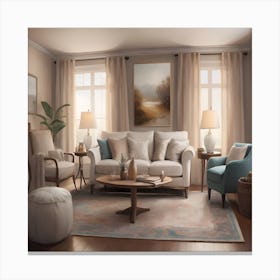 Living Room Stock Videos & Royalty-Free Footage Canvas Print