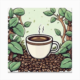 Coffee Cup In The Forest 6 Canvas Print
